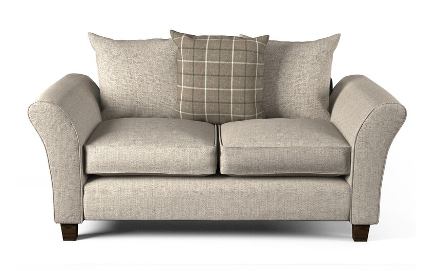 ScS Living Cream Hugo Fabric 2 Seater Scatter Back Sofa