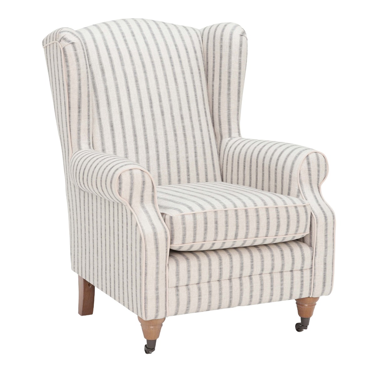 Calluna Striped Fabric Accent Chair