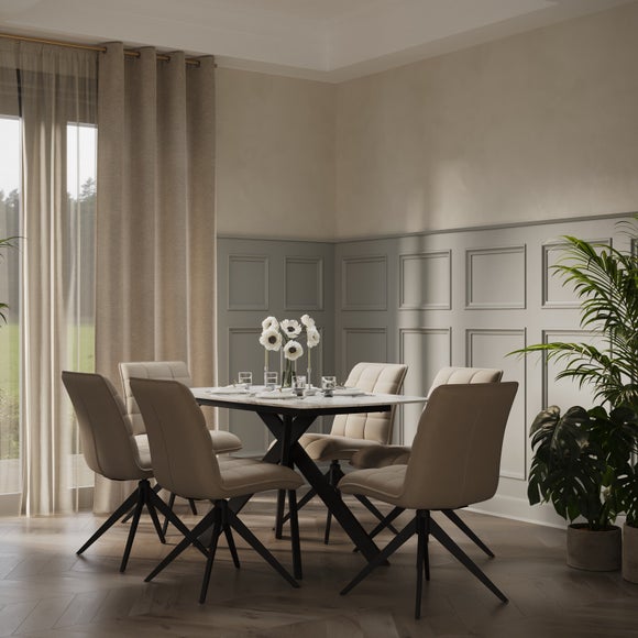 Indus Valley Aura Dining Table With 6 Aura Chairs