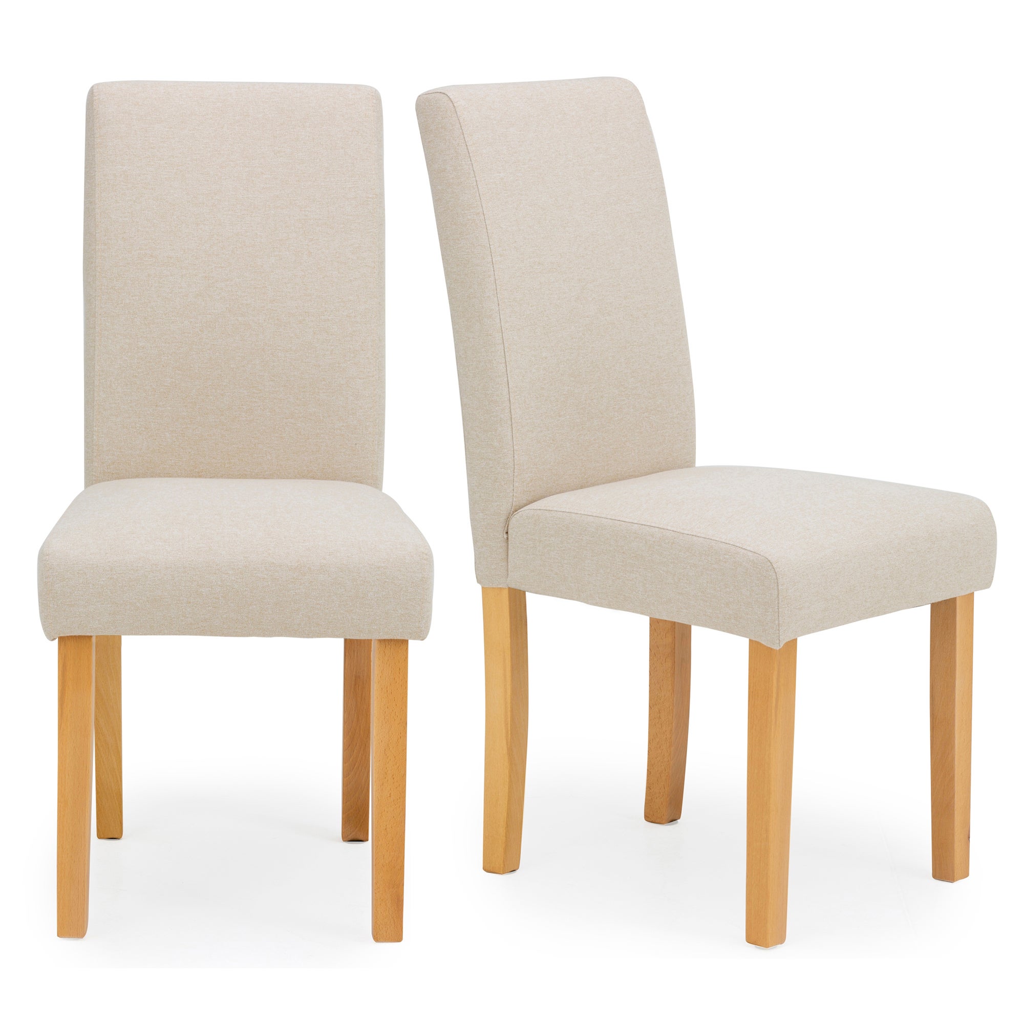 Hugo Set of 2 Dining Chairs Cream Cream and Brown