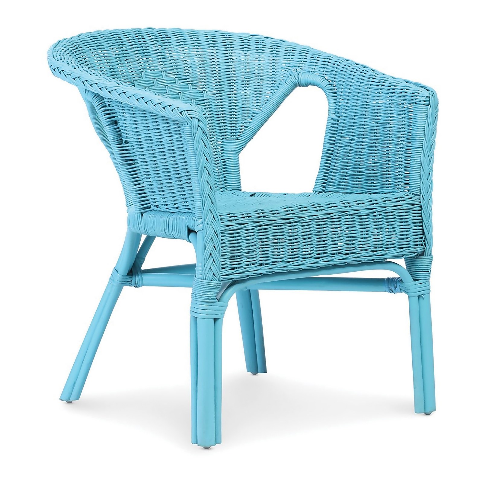 Wicker Loom Chairs in Blue