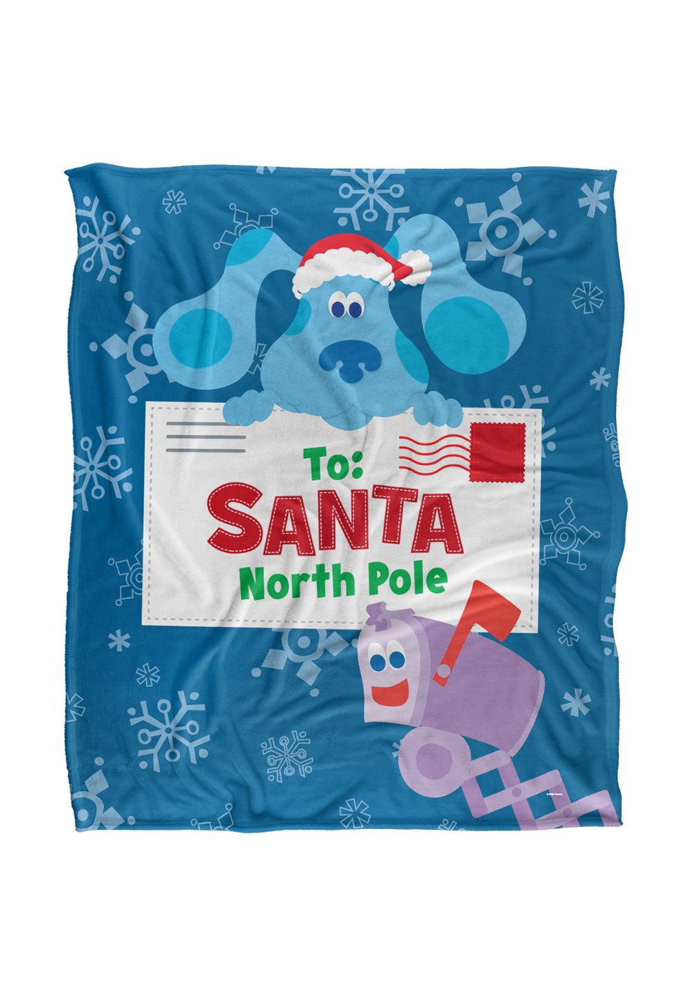 Blues Clues Blue To Santa Letter Silky Touch Super Soft Throw Blanket 152 X 127 cm in White