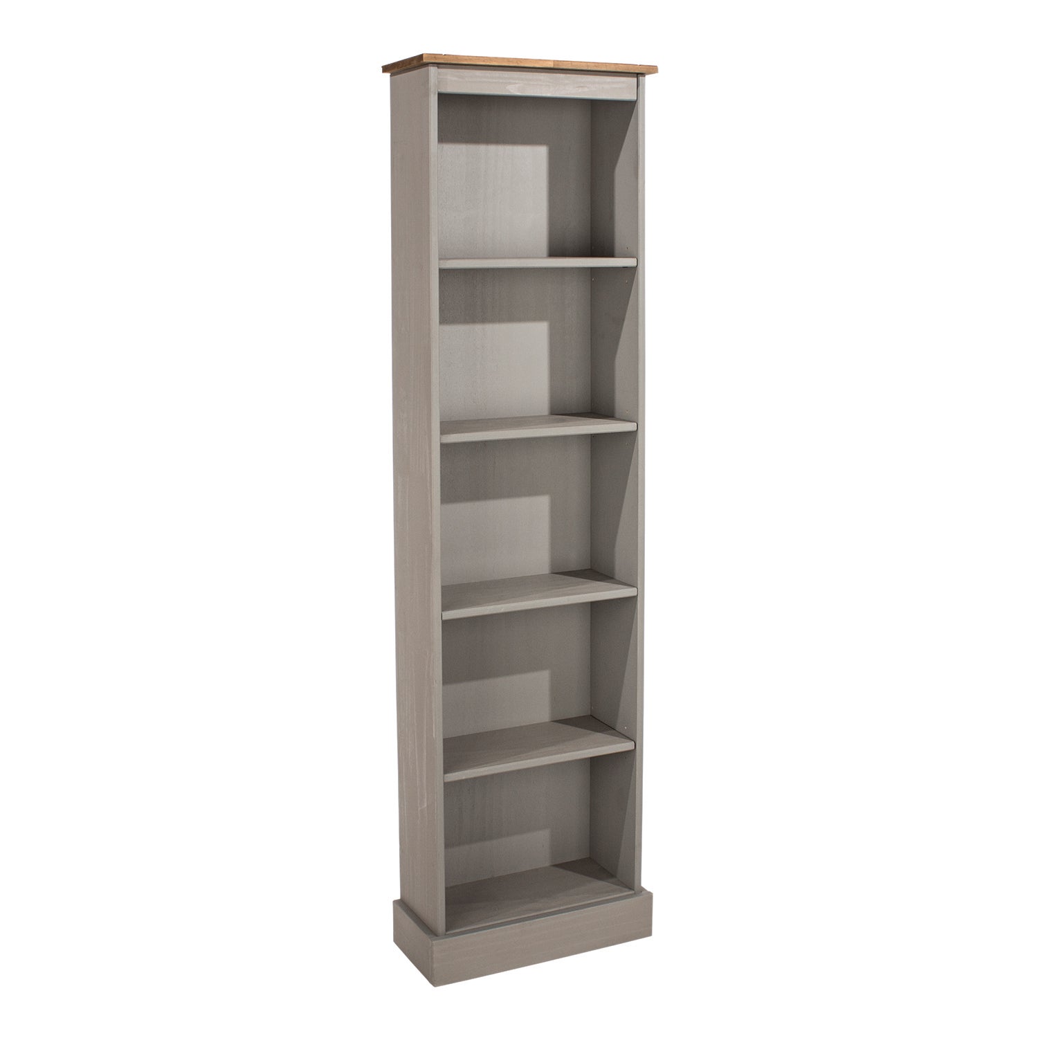 Corona Grey Tall Narrow Bookcase Grey