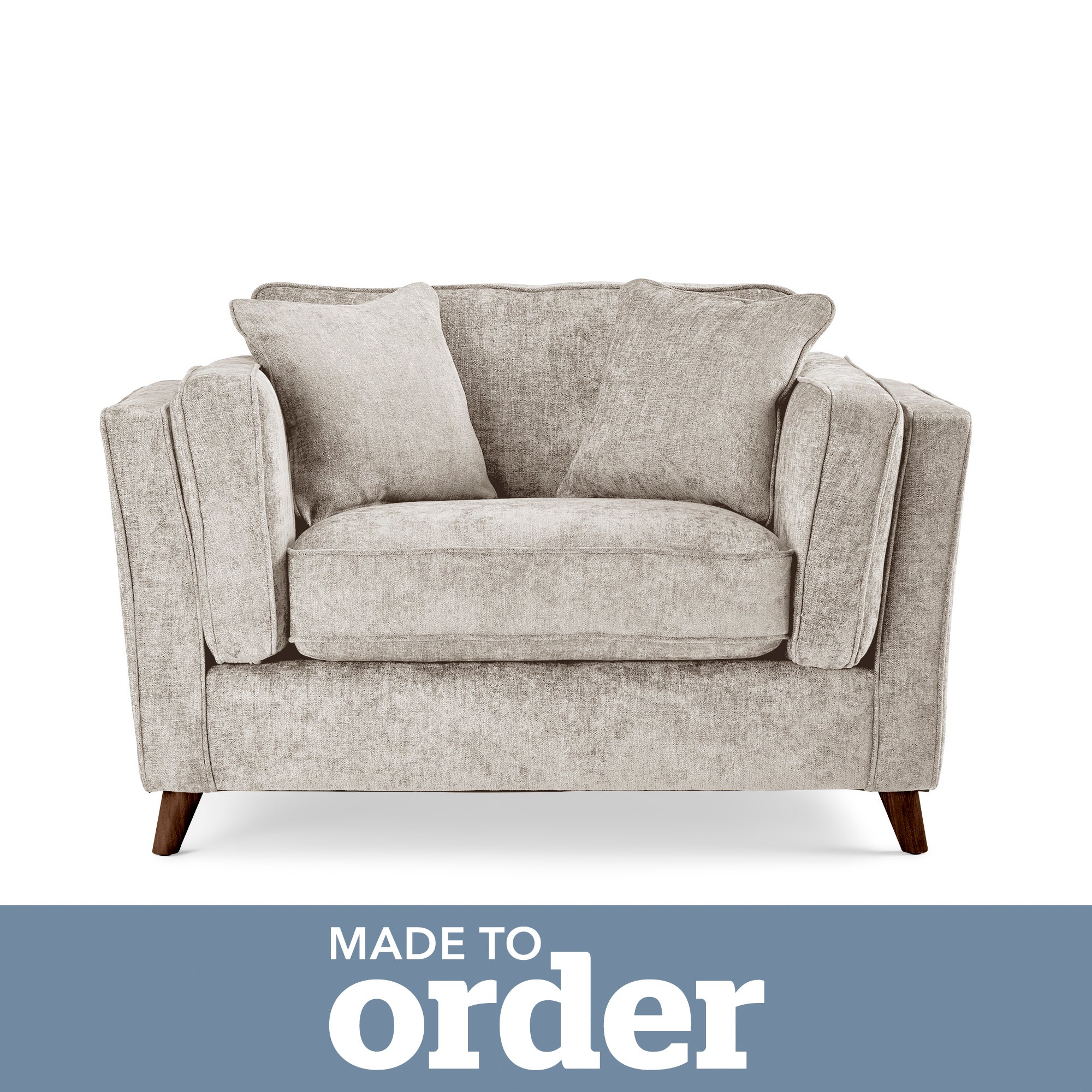 Arabella Snuggle Chair Luxury Chenille Brown