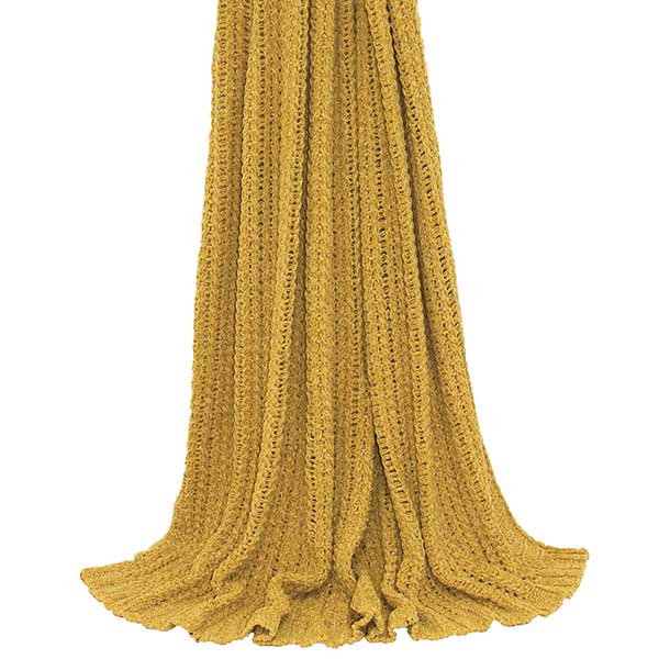 Knitted Ochre Throw