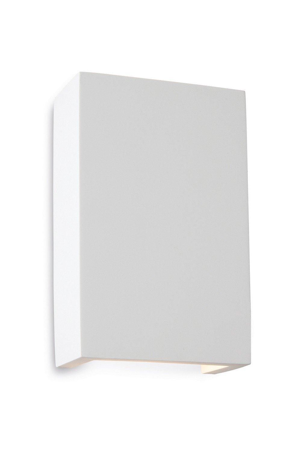 Netlighting Gallery LED 2 Light Square Plaster Indoor Wall Light White White