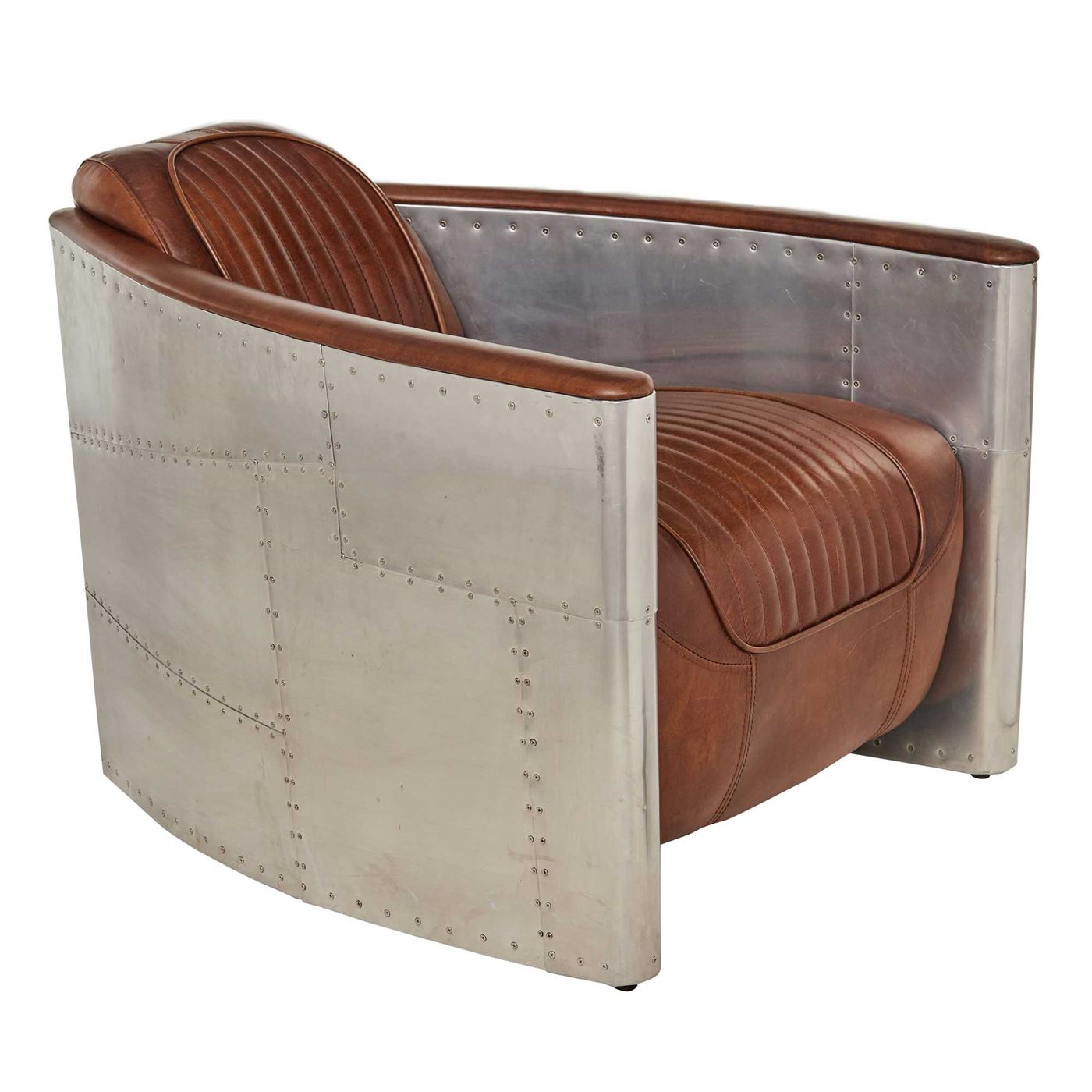 Timothy Oulton Aviator Tomcat Armchair, Vintage Cigar