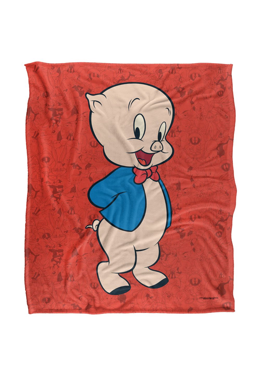 Looney Tunes Porky Pig Character Silky Touch Super Soft Throw Blanket 152 X 127 cm in White