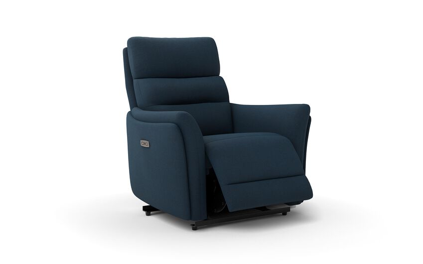 Blue Fabric Cleveley Power Recliner Chair