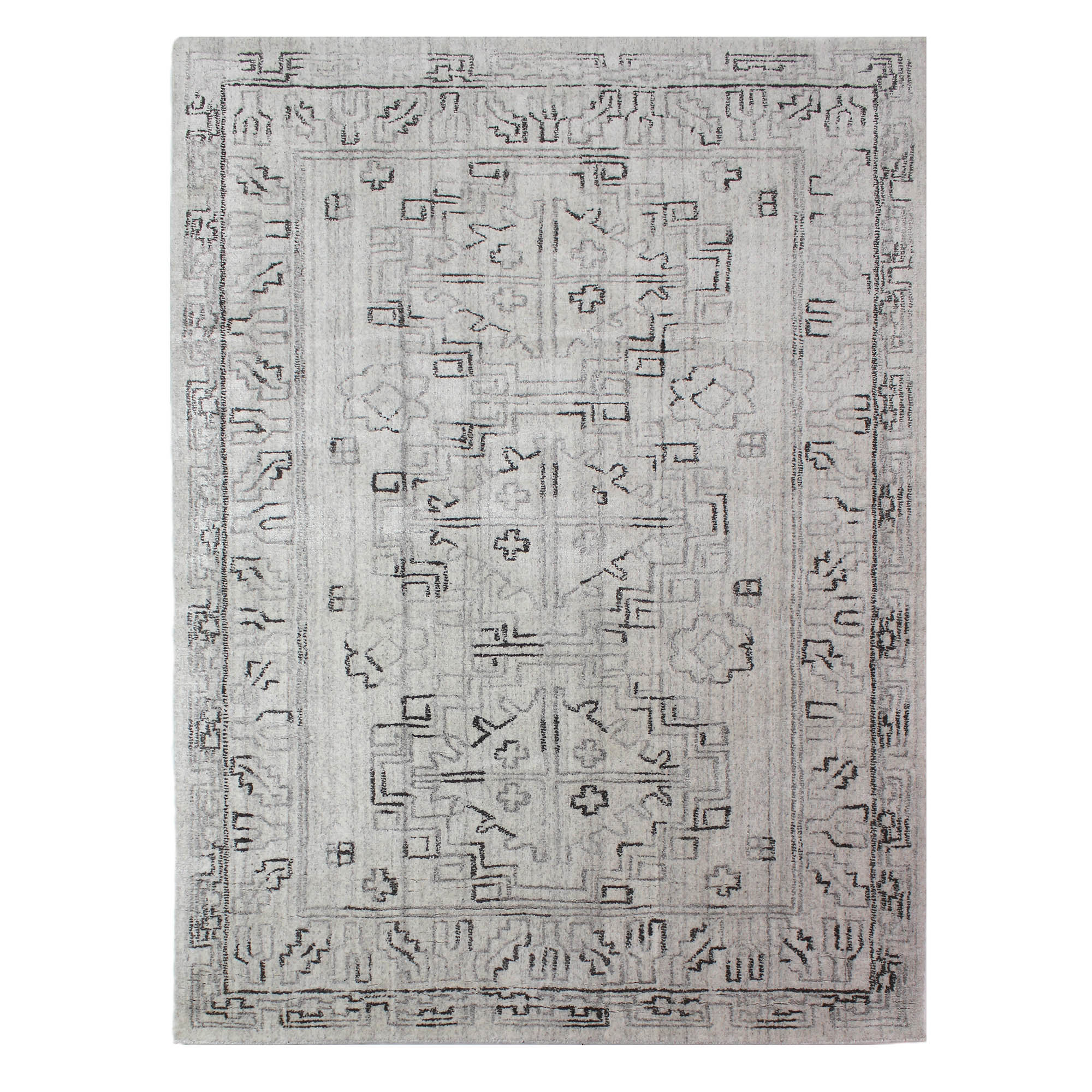 Dorma Beige Traditional Viscose Rug Natural