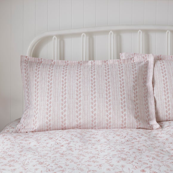 Floral Toile Polycotton Oxford Pillowcase