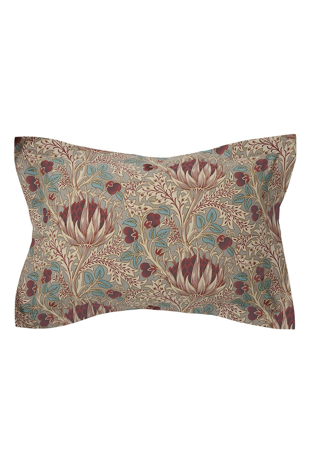 Morris & Co 'Artichoke' Cotton Duvet Cover Set in Mid Grey 3