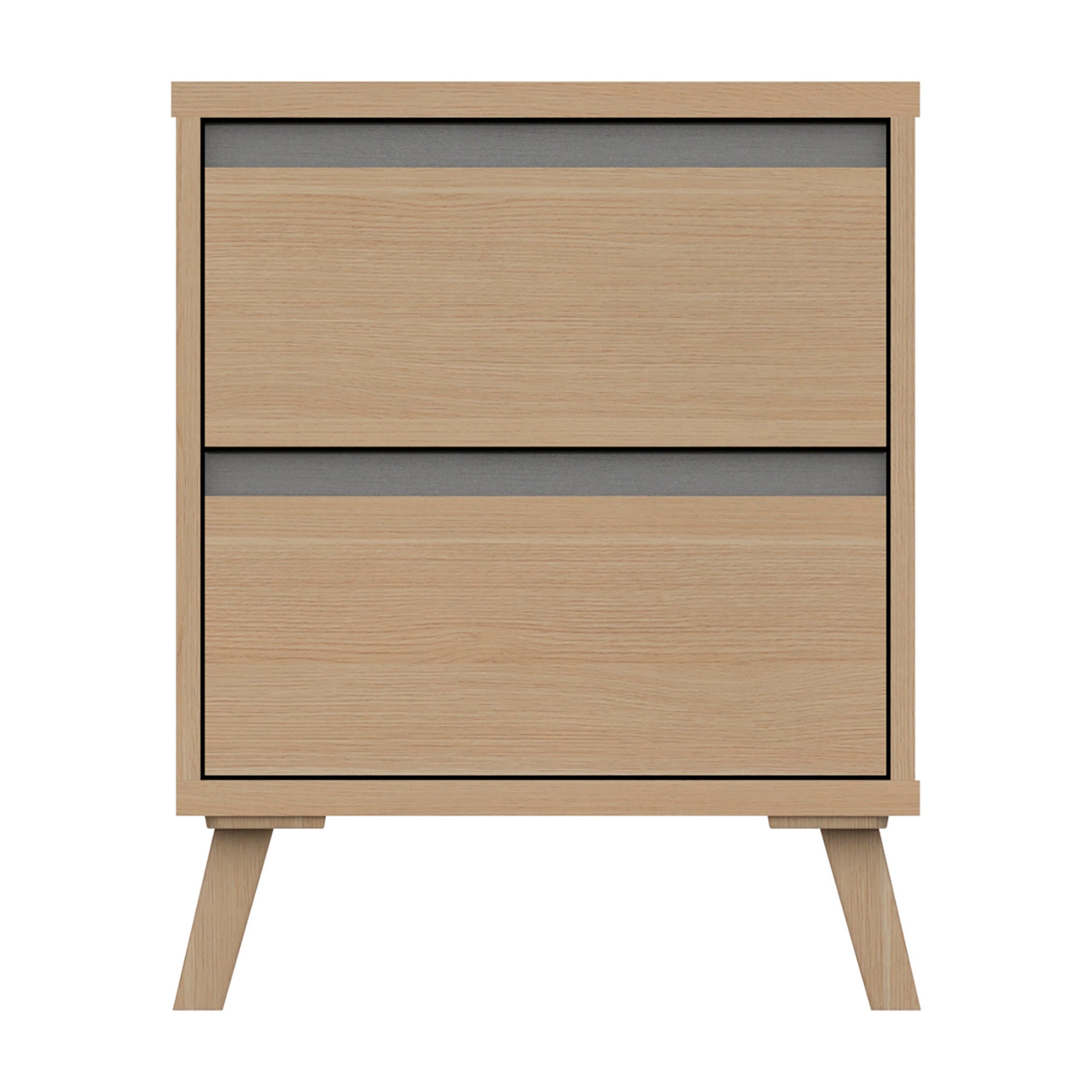 Jenson 2 Drawer Bedside Table Brown