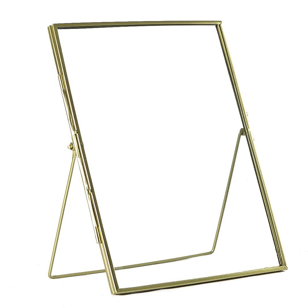 Nicola Spring 5x Standing Metal Photo Frames - 8" x 10" Picture Display Poster Frame in Gold