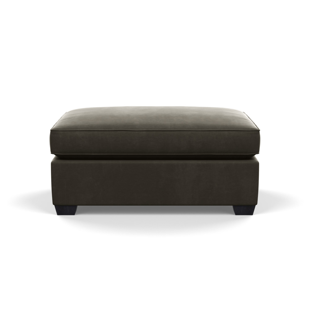 Heal's Torino Footstool Velvet Charcoal Black Feet