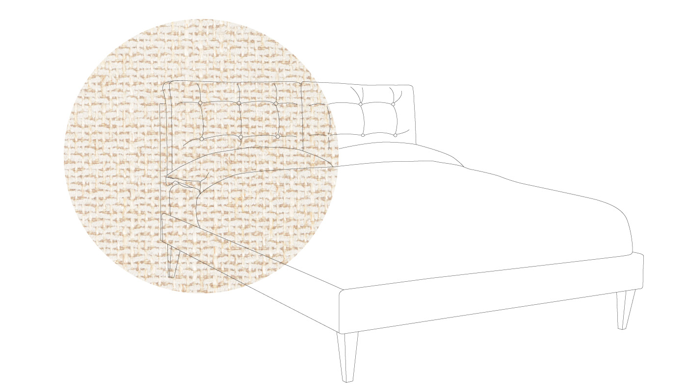 Heal's Mistral Bed Double Texture Limestone Black Feet