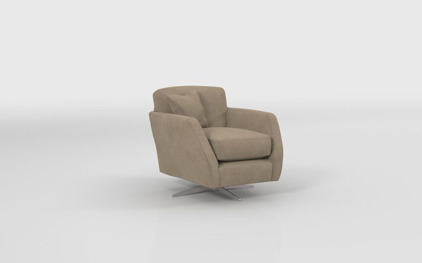 Brown Fabric Edale Swivel Chair