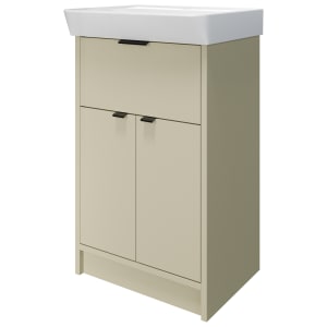 Wickes Nova Sage Green Freestanding Vanity Unit & Easton Basin - 835 x 500mm