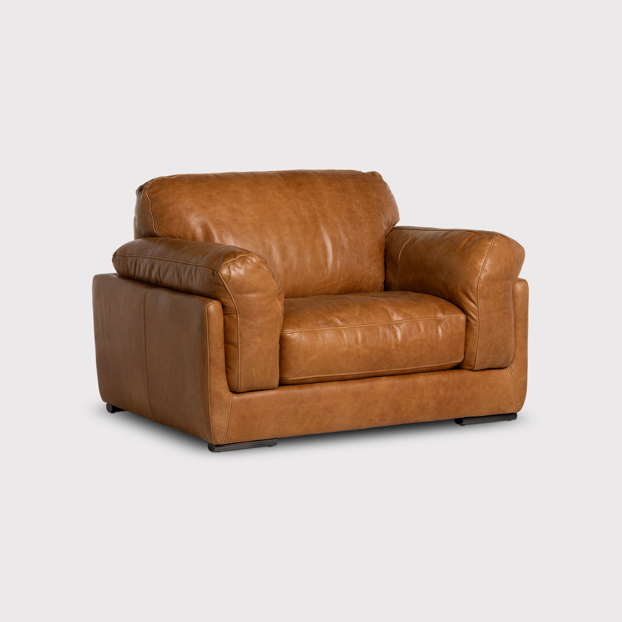 Ledbury 1.5 Seater Sofa, Brown Leather | Barker & Stonehouse