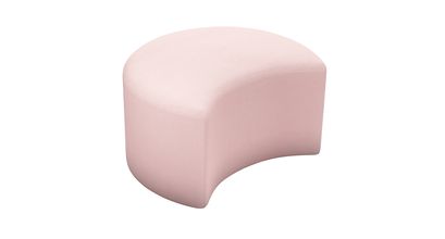 Luna Half Moon Footstool in Rhubarb Smart Cotton - sofa.com