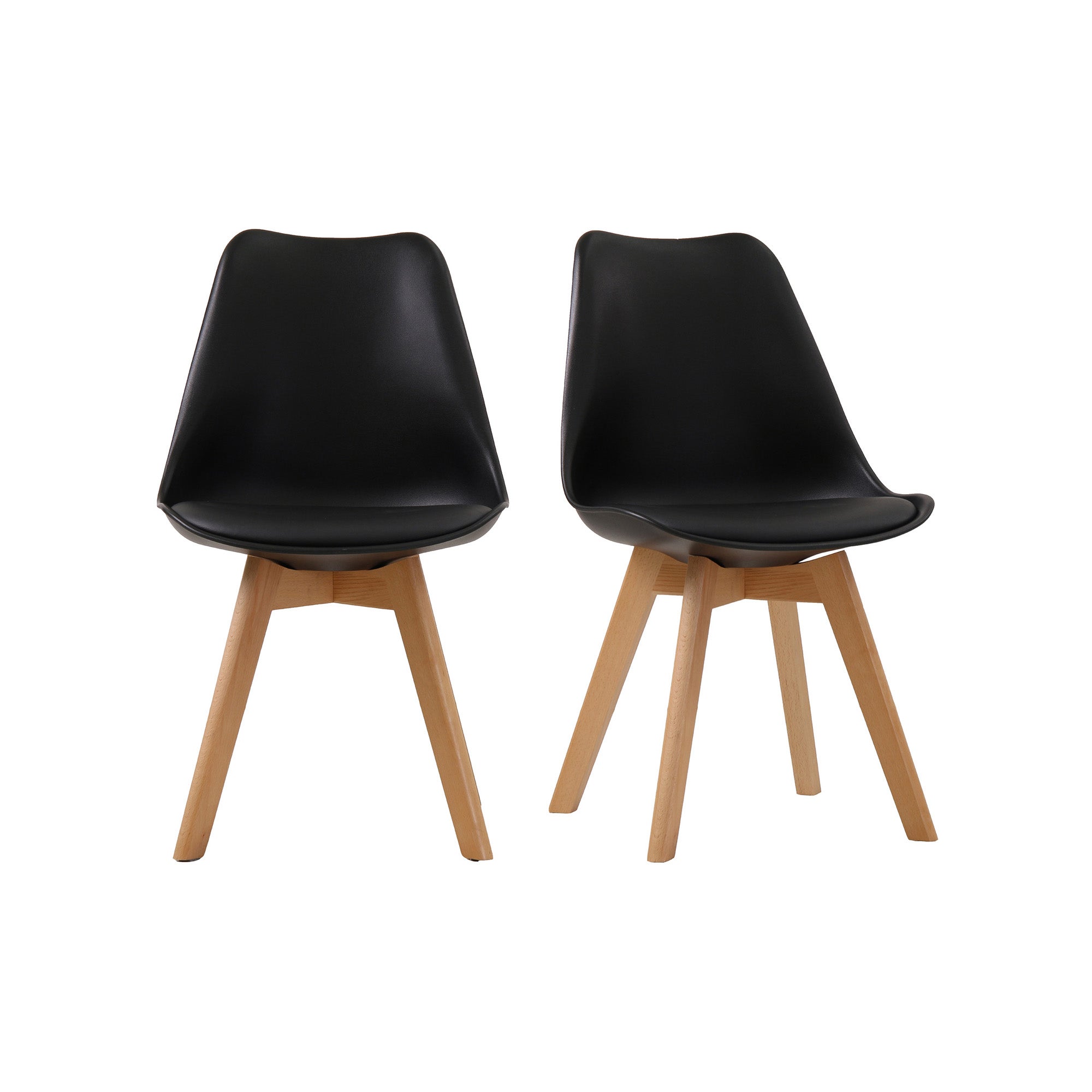 Vichy Set of 2 Dining Chairs Black