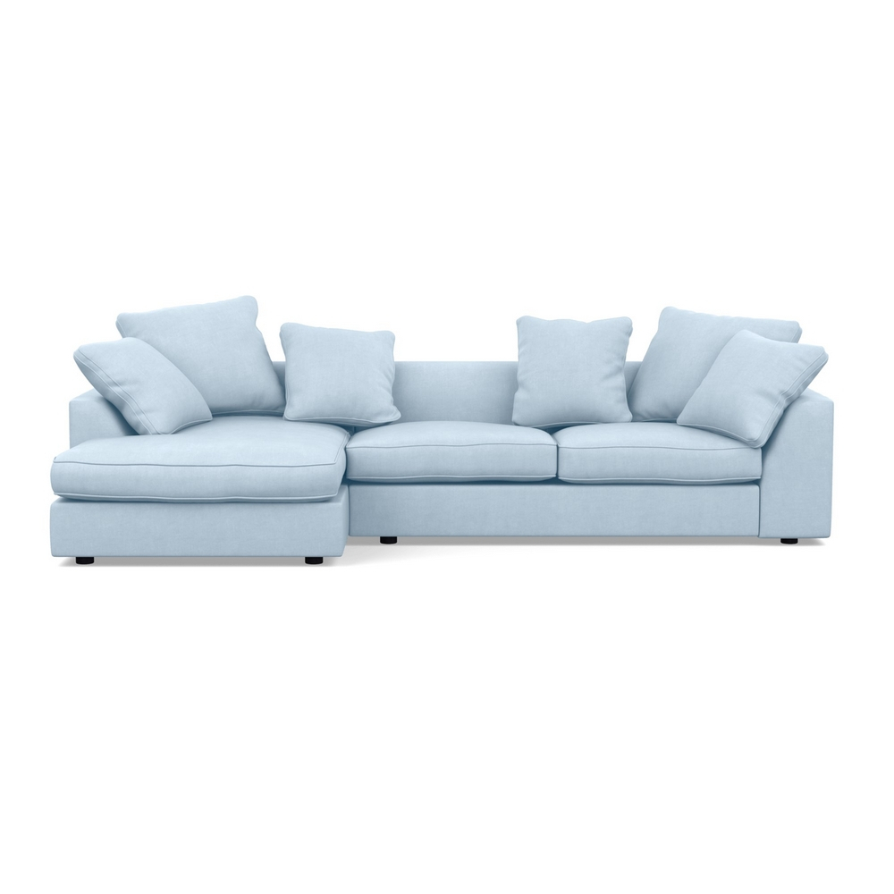 Heal's Cumulus Left Hand Corner Sofa Capelo Linen-Cotton Sea Shanty Black