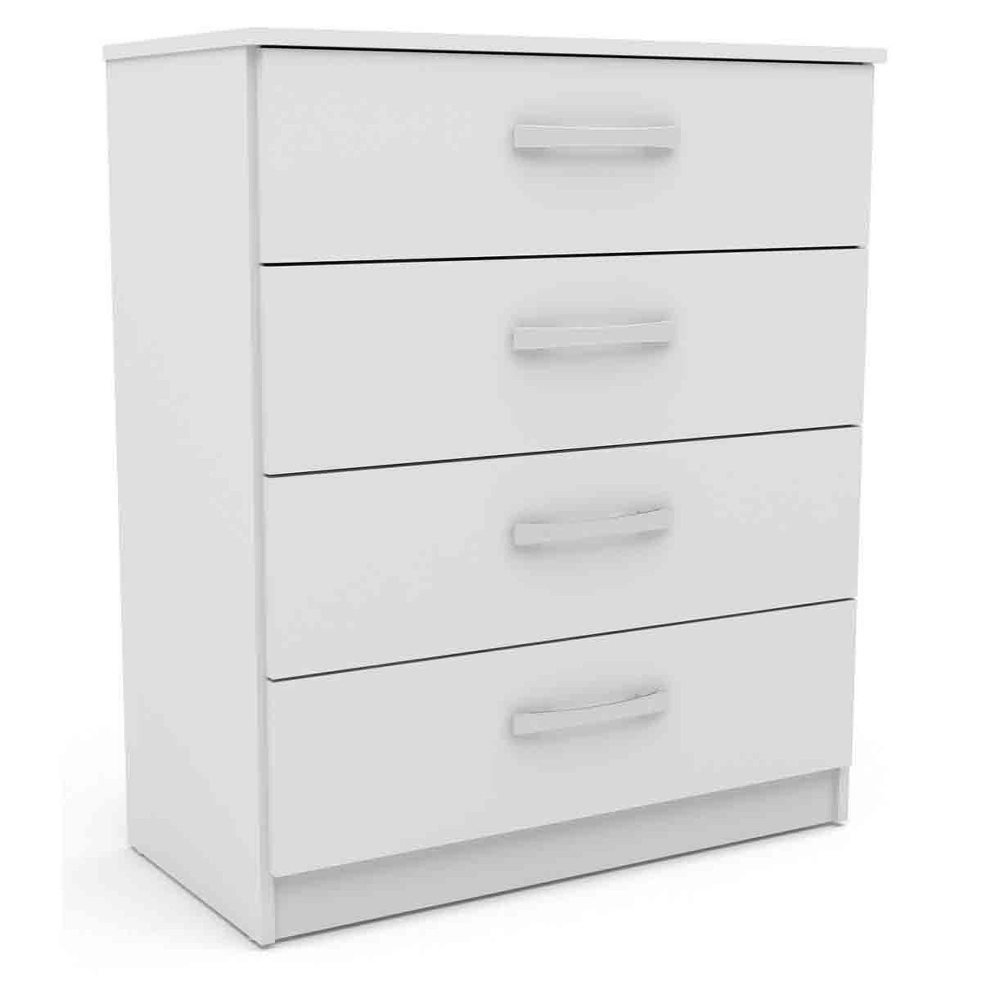 Lynx White 4 Drawer Chest Grey/White