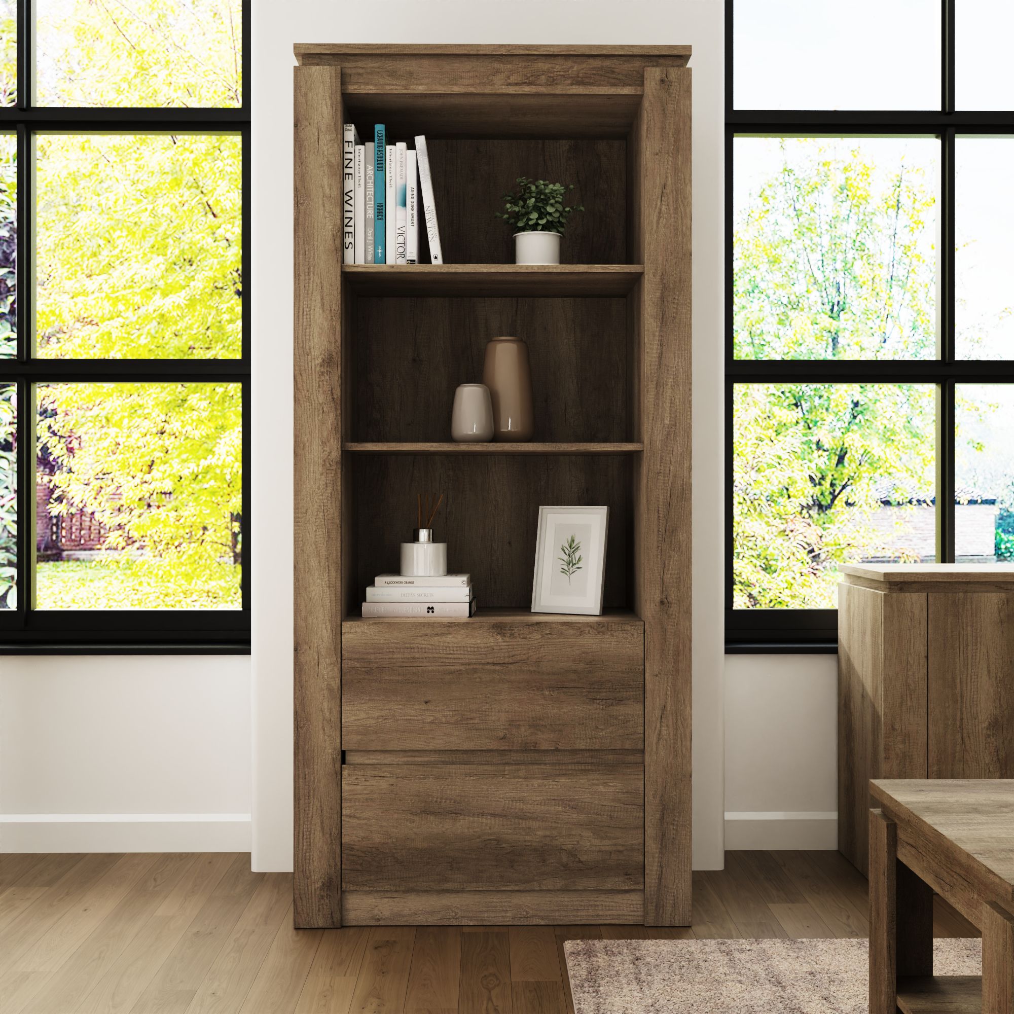GFW Canyon Oak Bookcase in Light Oak
