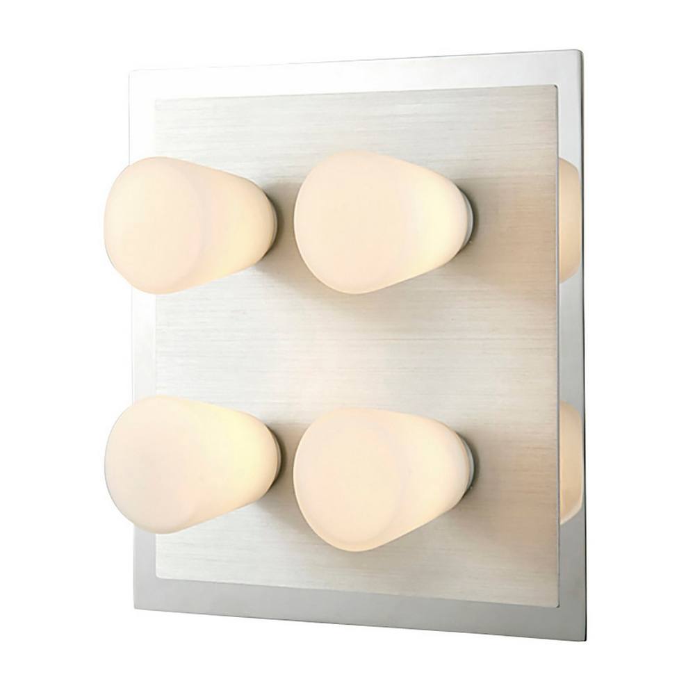 Netlighting IP44 Cone Flush Ceiling 4 Light G9 Polished Chrome & Aluminium in Grey