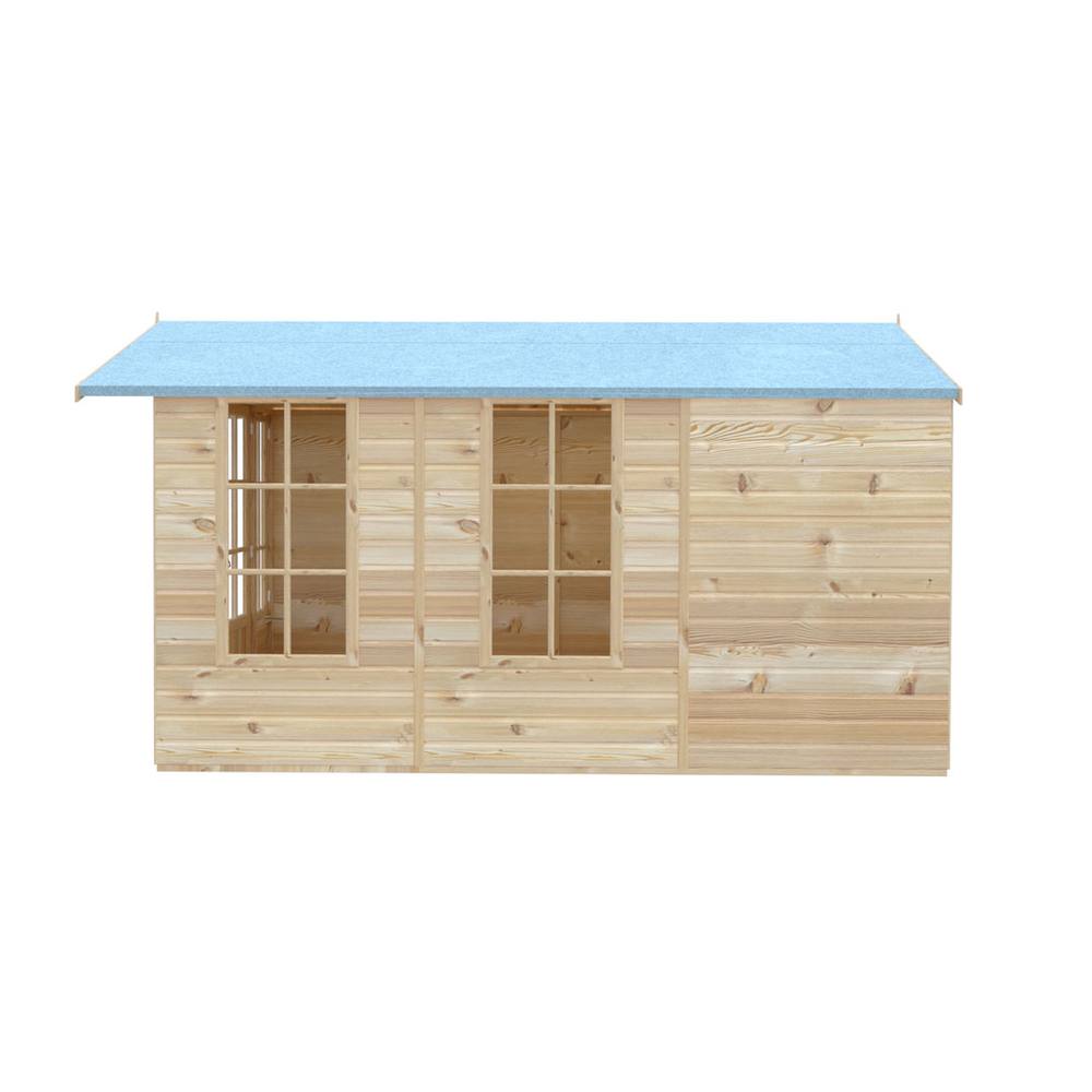 Shires Delmora 8x12 Shiplap Summerhouse - Wood - L358.2xW245.6xH217.4 cm in Light Brown 4