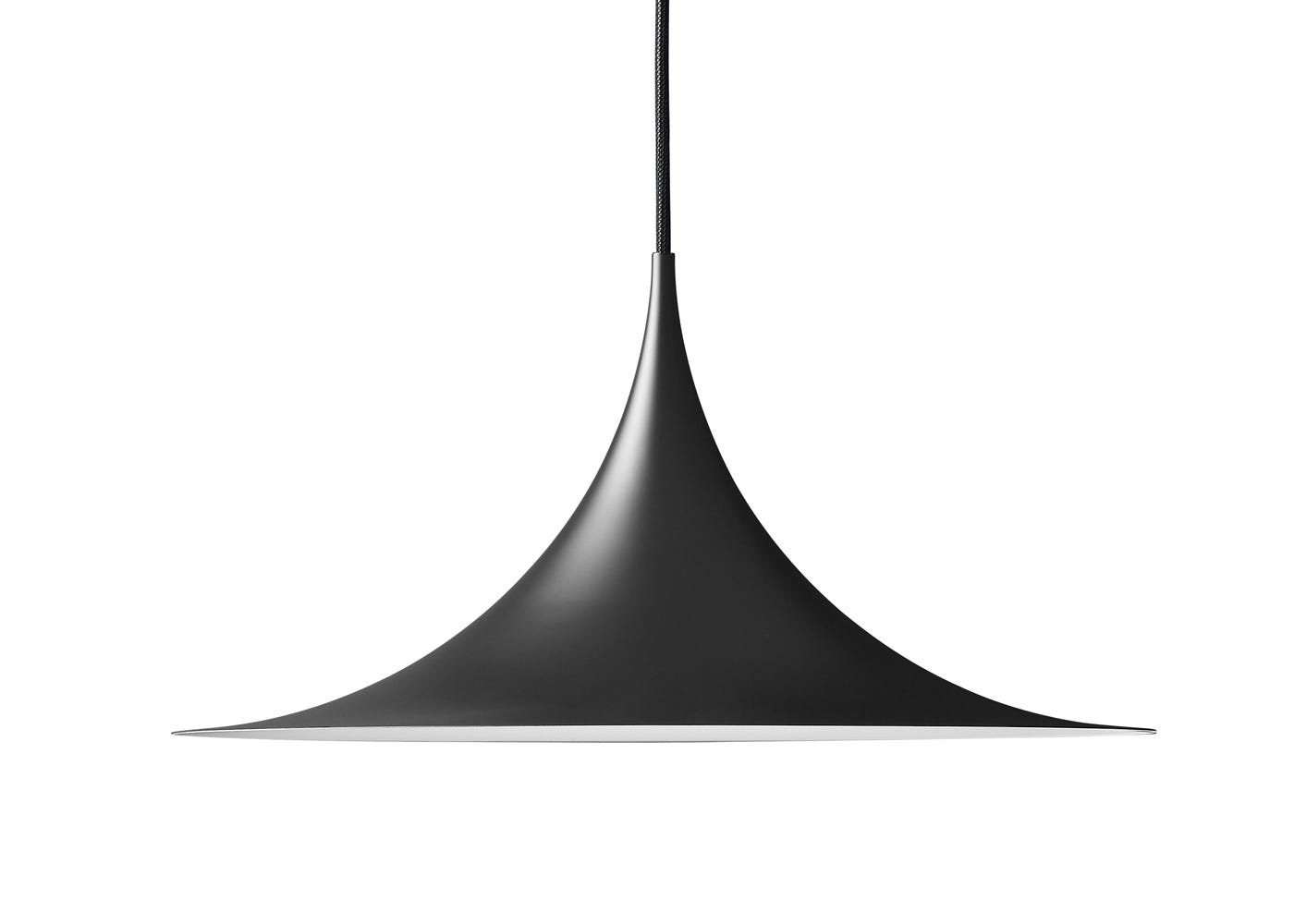 Semi Pendant Matt Black 47cm