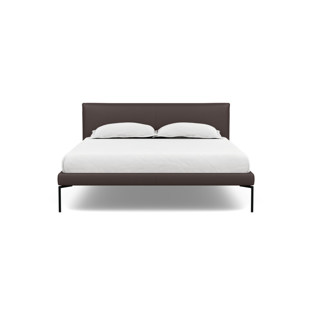 Heal's Matera Bedstead King Leather Hide Chocolate 7182