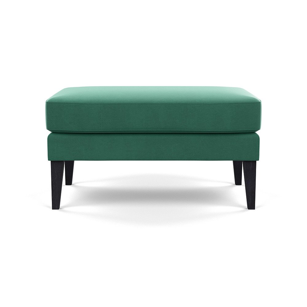 Heal's Richmond Ottoman Smart Velvet Sea foam BLACK