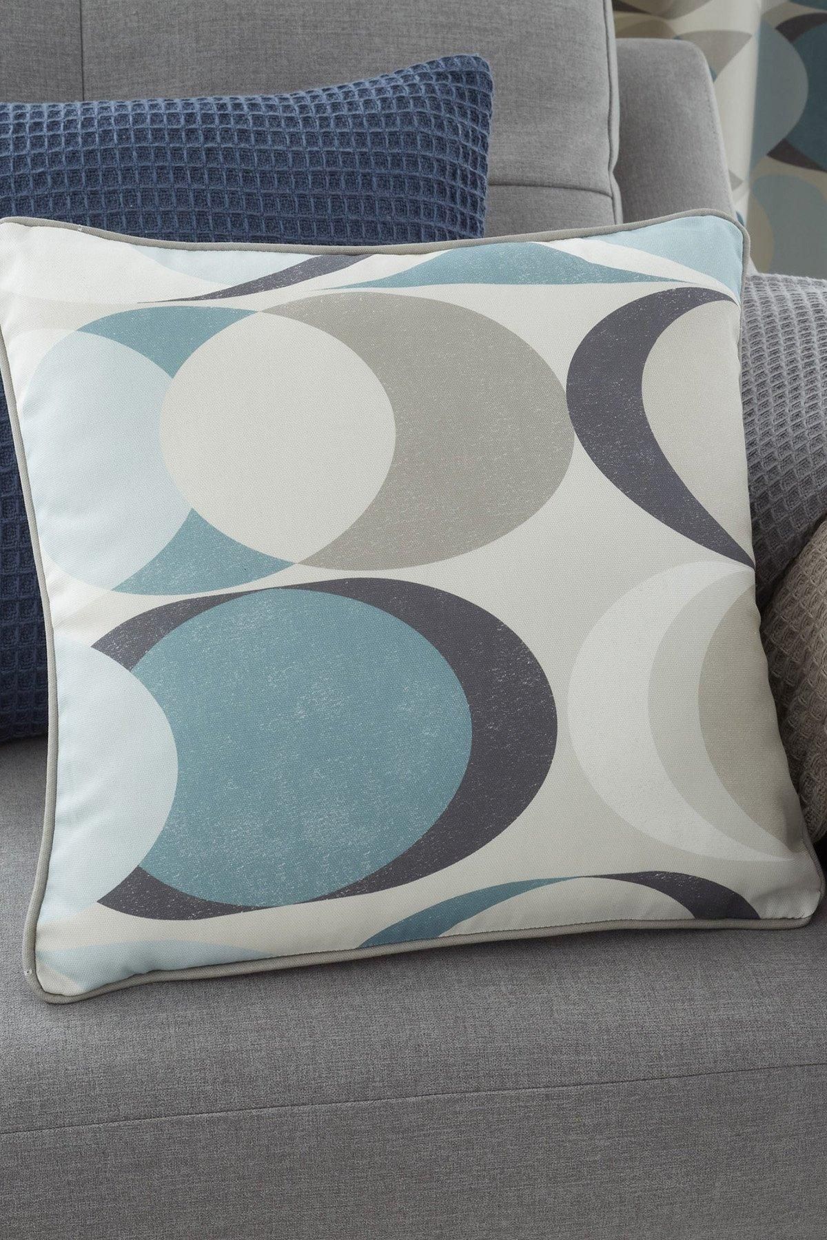 Fusion 'Sander' 100% Cotton Filled Cushion in Duck Egg Blue