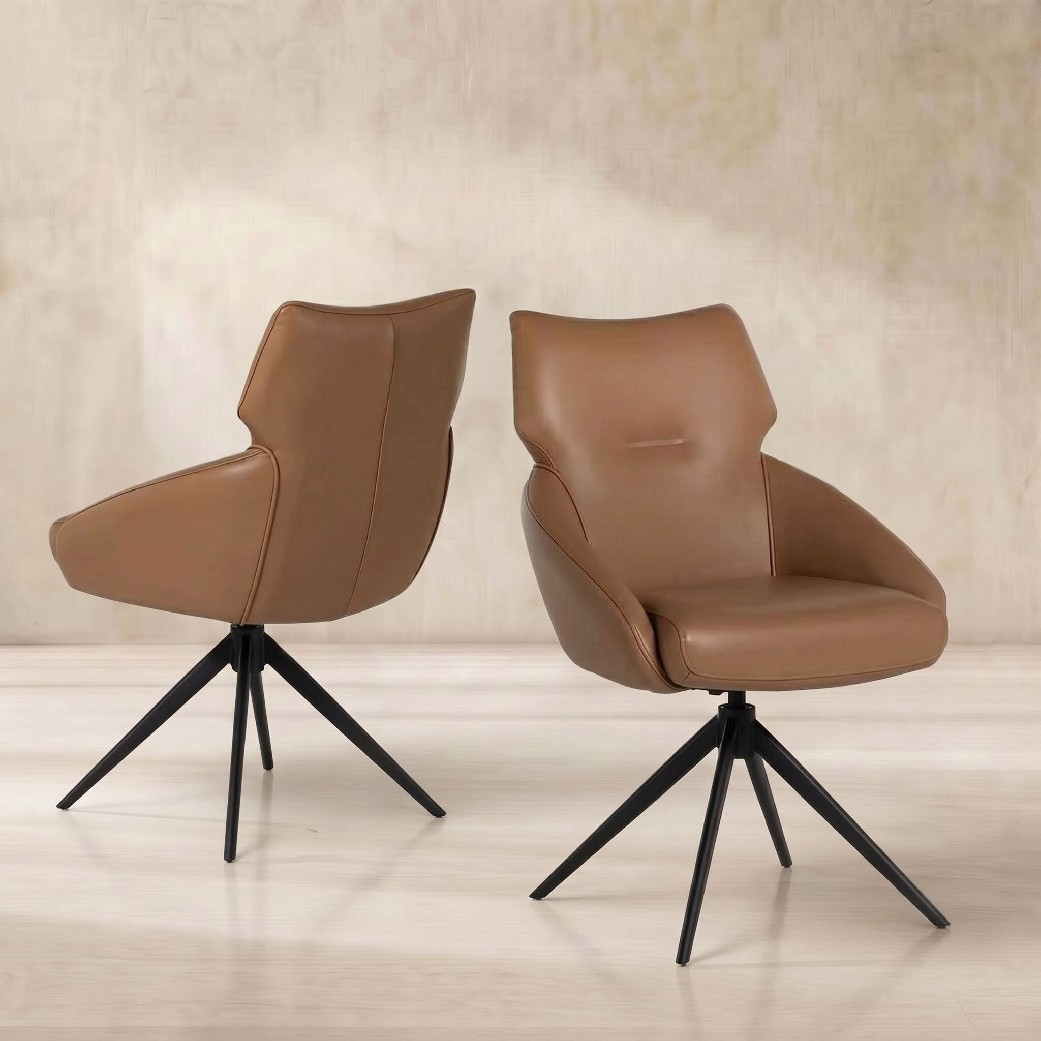 Allier Dining Chair, Brown Leather | Barker & Stonehouse