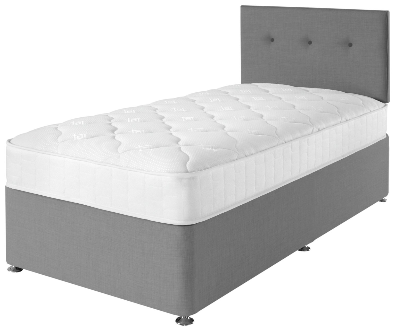 Argos Home Dalham Memory Grey Divan - Single