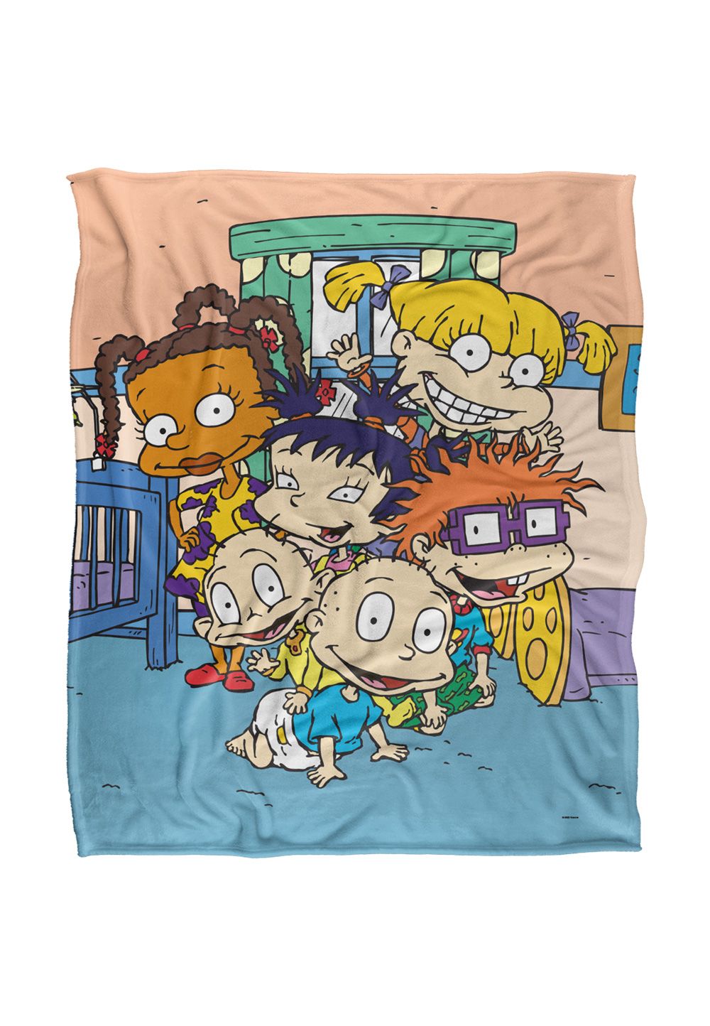 Rugrats Character Group Silky Touch Super Soft Throw Blanket 152 X 127 cm in White