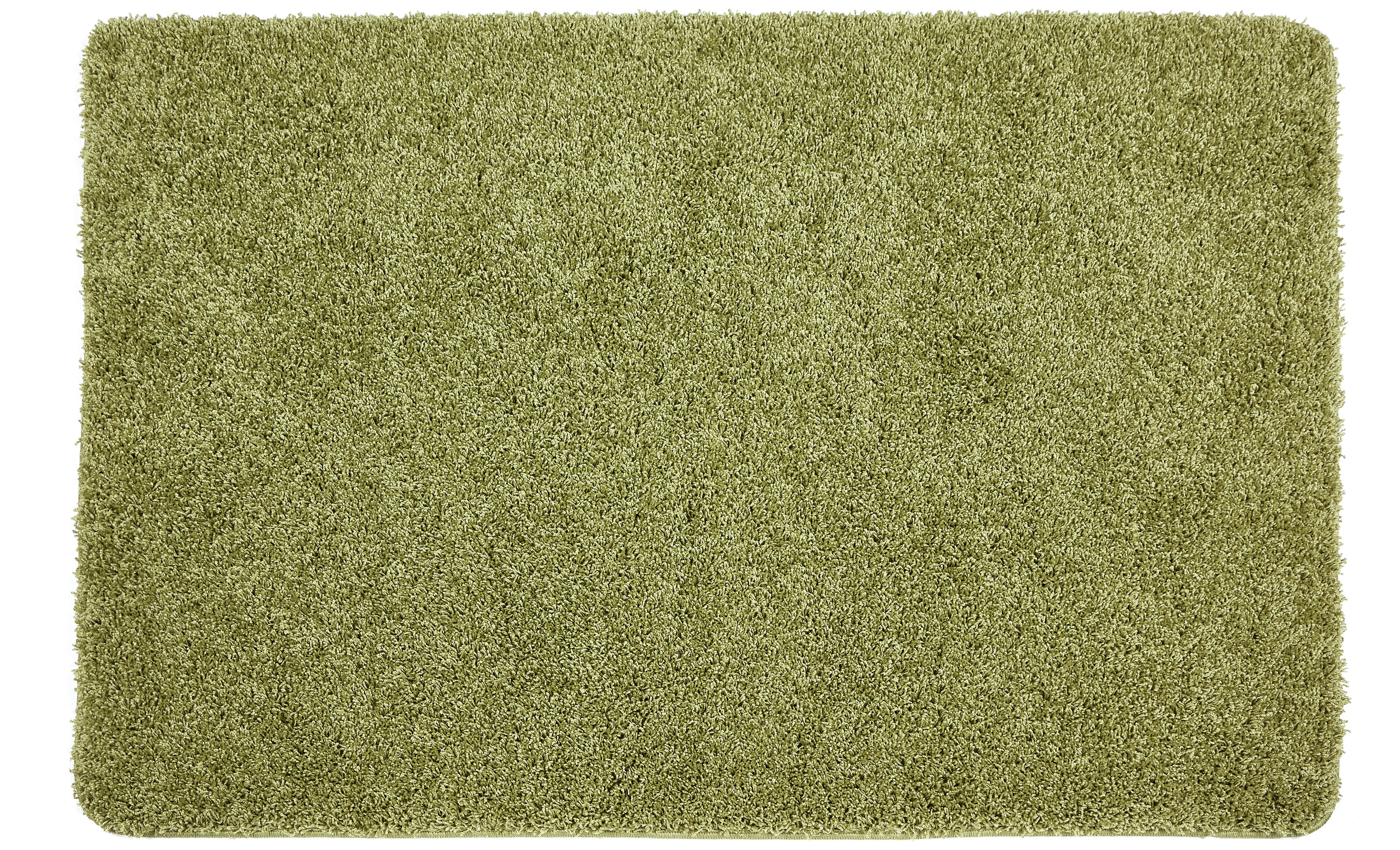 Buddy Plain Shaggy Mat  Rug - 120x80cm - Olive.
