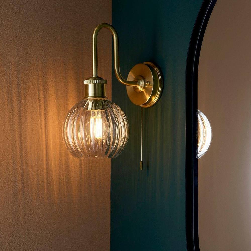 Netlighting 'MARSALA' Non Dimmable Stylish Contemporary Bathroom Glass Wall Lamp in Yellow 2