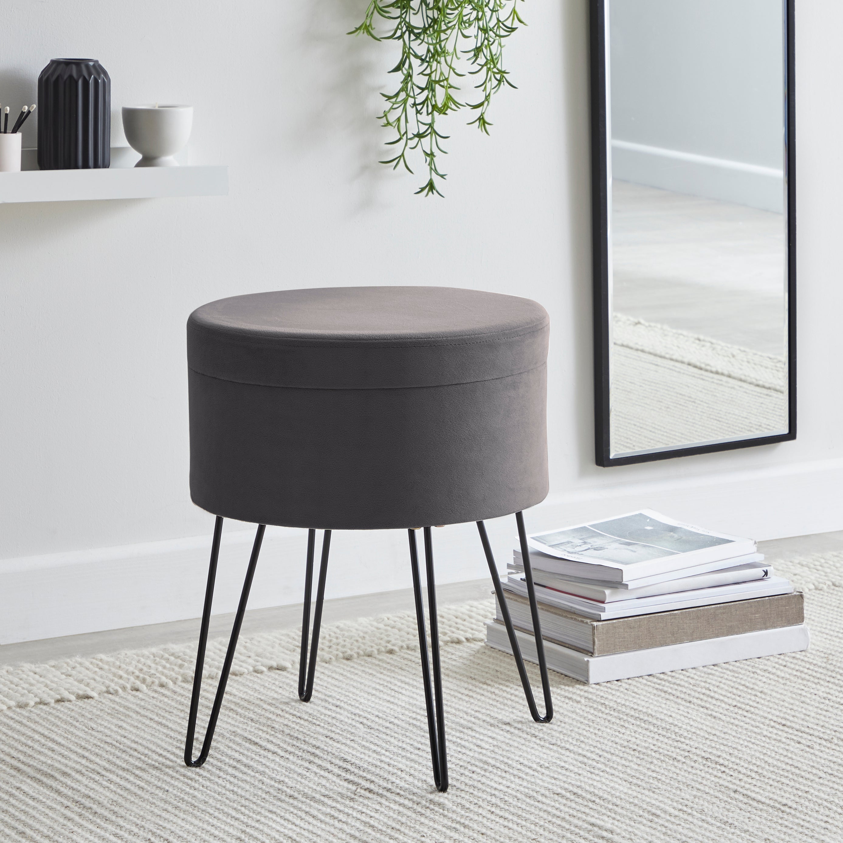 Joanna Storage Stool Mid Grey