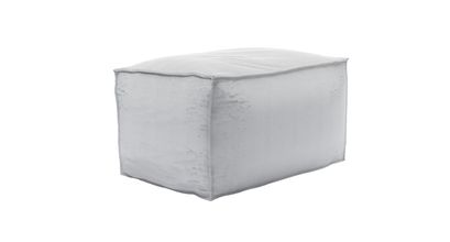 Isaac Small Rectangular Footstool in Pumice House Herringbone Weave - sofa.com