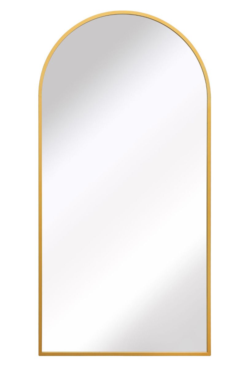 MirrorOutlet Gold Framed Arched Leaner/Wall Mirror 79" X 39" (200CM X 100CM) 3