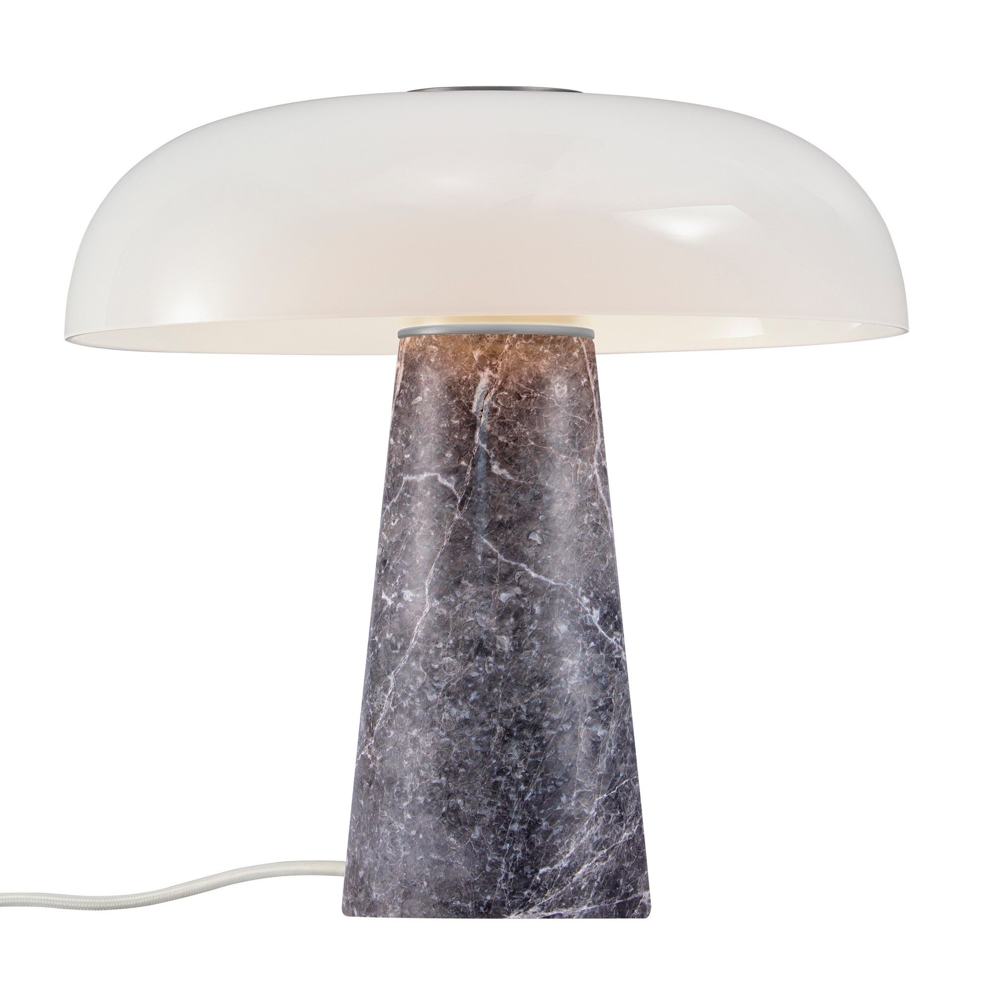 Nordlux Premium Indoor Table Lamp Grey Marble E27 White Inner - Mains Powered, IP20
