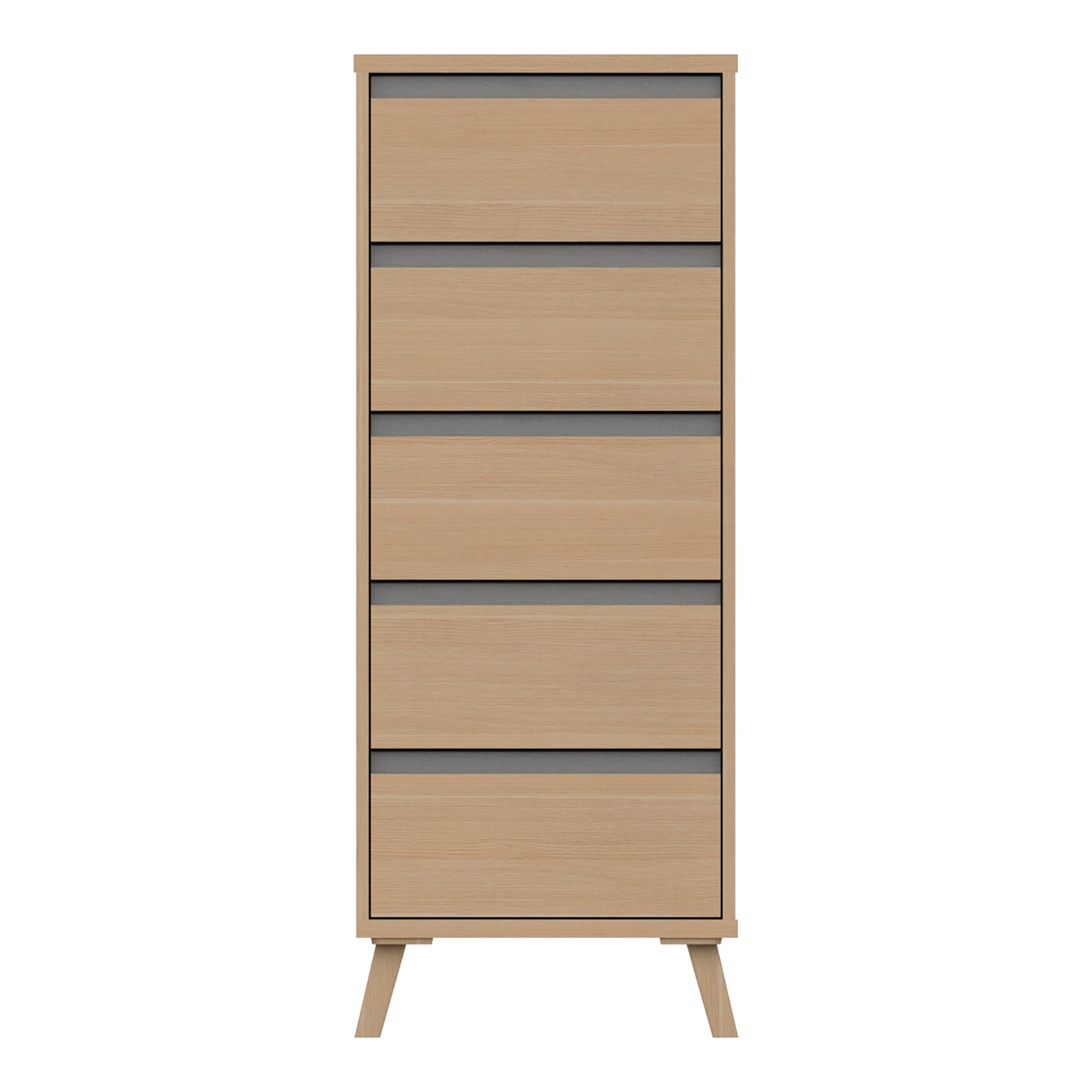 Jenson 5 Drawer Tallboy Brown