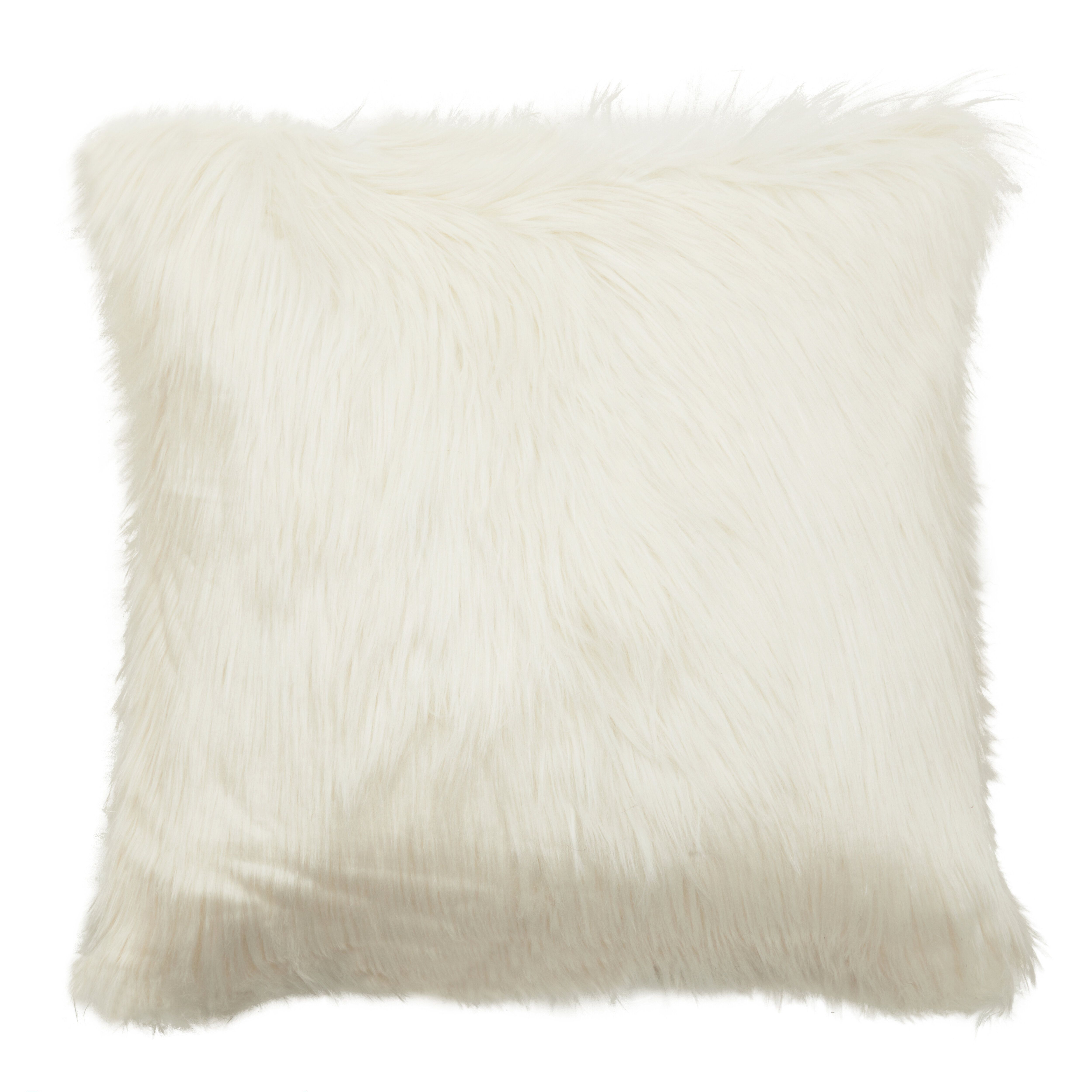 Orsina Bosie Lamina Cream Square Fur Cushion