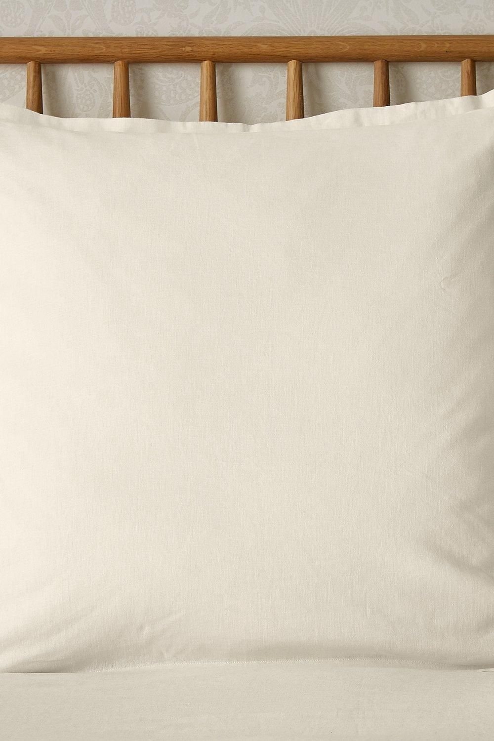 Morris & Co 'Pure Linen Cotton' Square Pillowcase in White 2