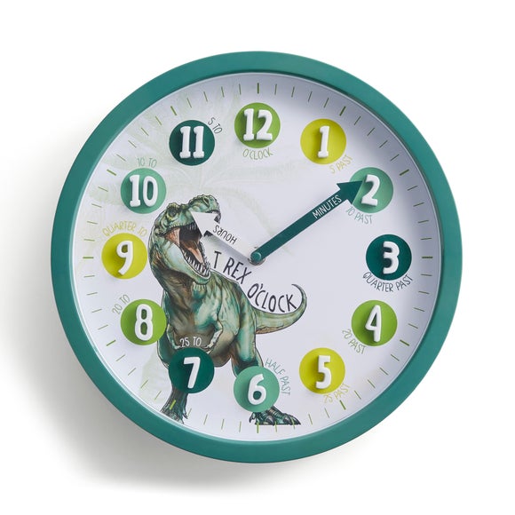 Kid's Dino Tell The Time Wall Clock 3