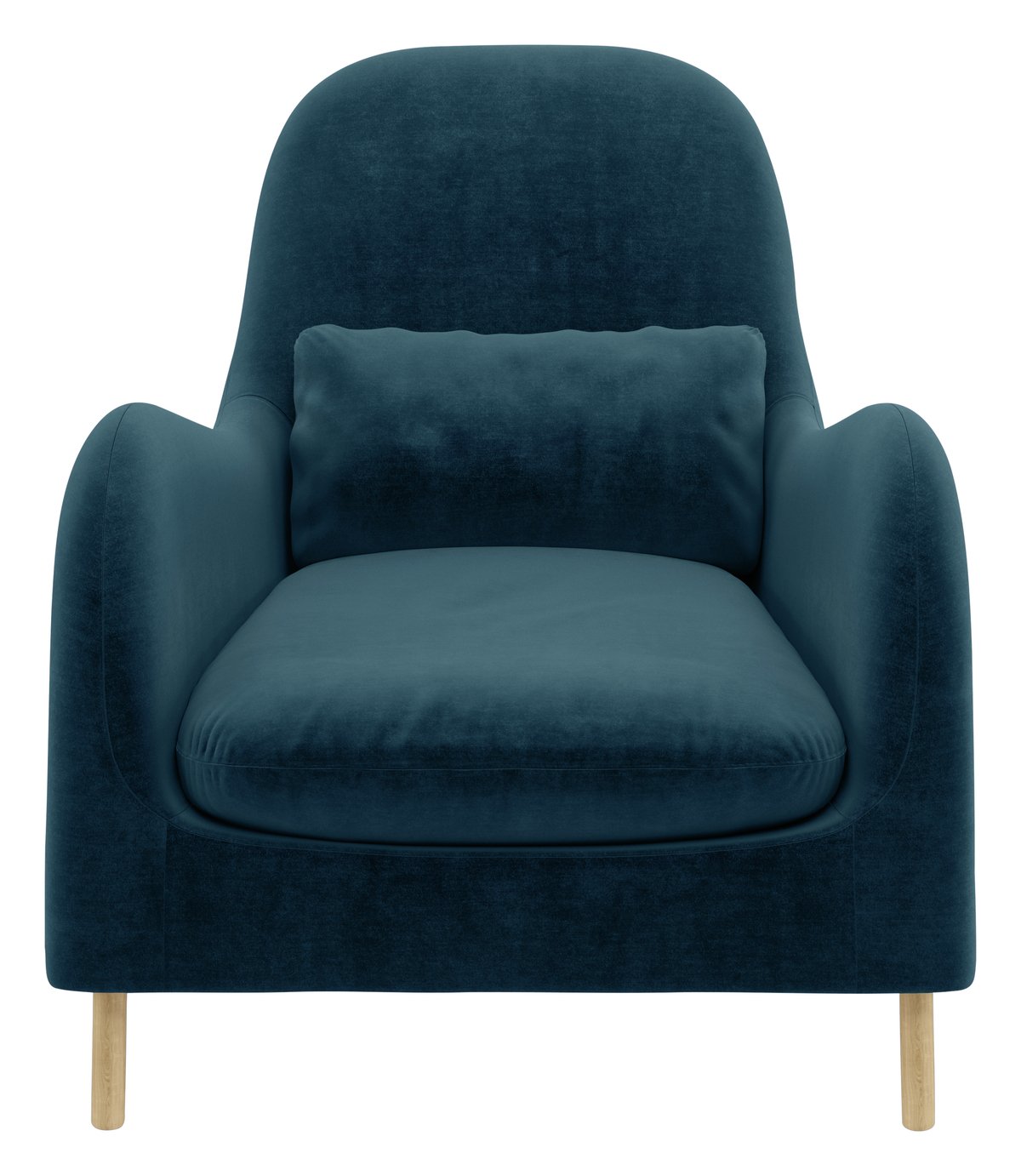 Habitat Smithfield Ink Blue Velvet Armchair