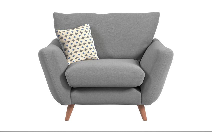 ScS Living Grey Fabric Fraser Armchair