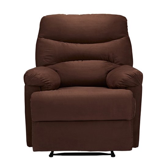 Regency Fabric Reclining Chair In Brown